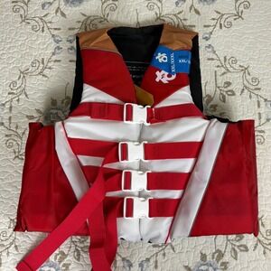 HO Sports Life Vest Adult XXL/XXXL Red White NEW California Republic PFD